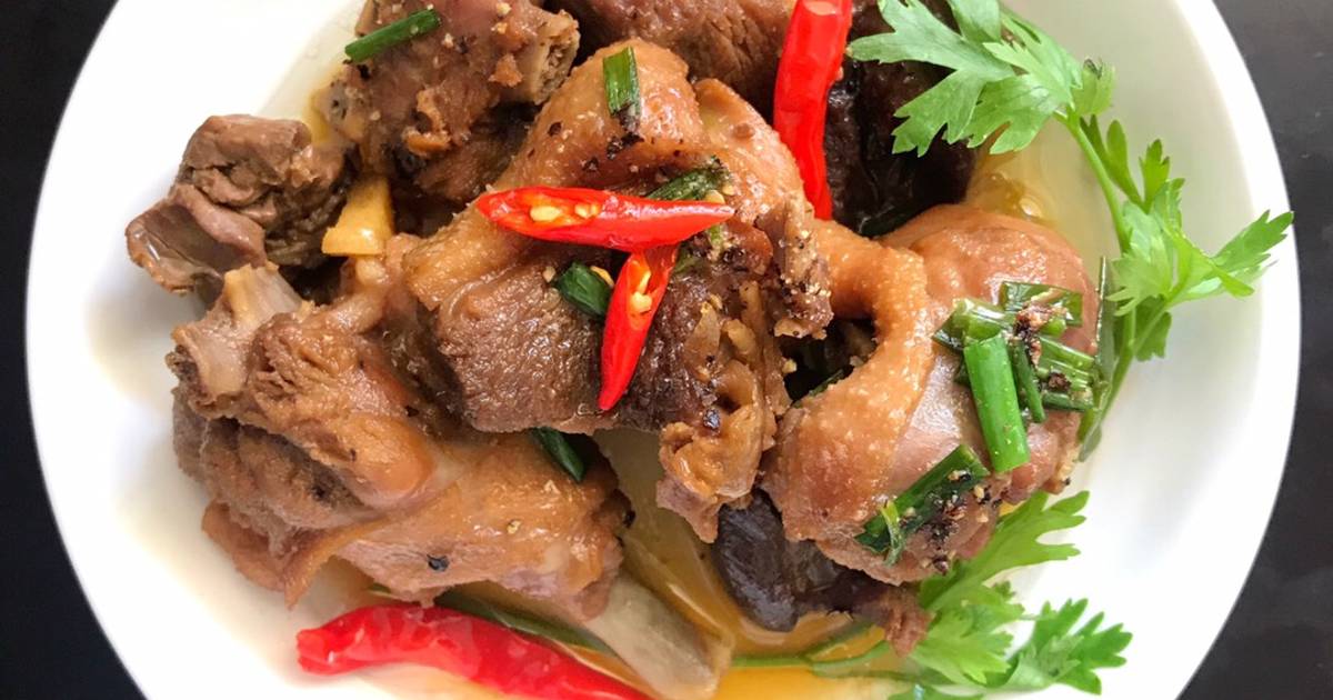 Thịt vịt kho gừng 
Canh bí đao nấu tép