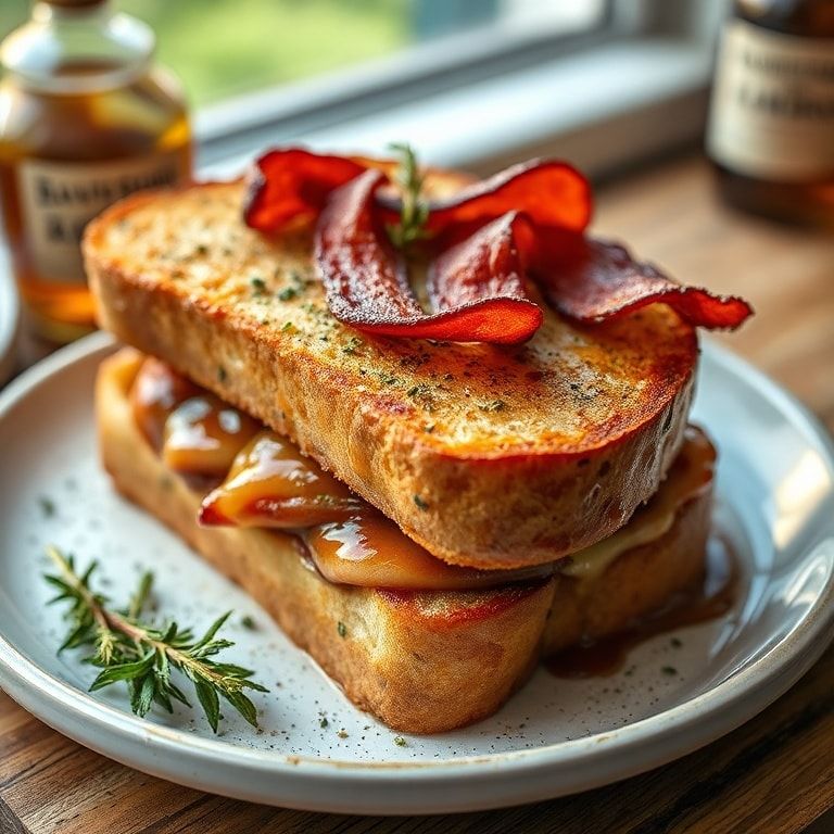Bourbon Maple Bacon Stuffed French Toast Recipe – Easy, Homemade Breakfast Delight