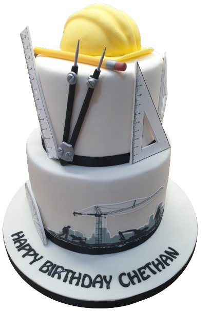 Builder's Themed Icing Cake CB-NC526