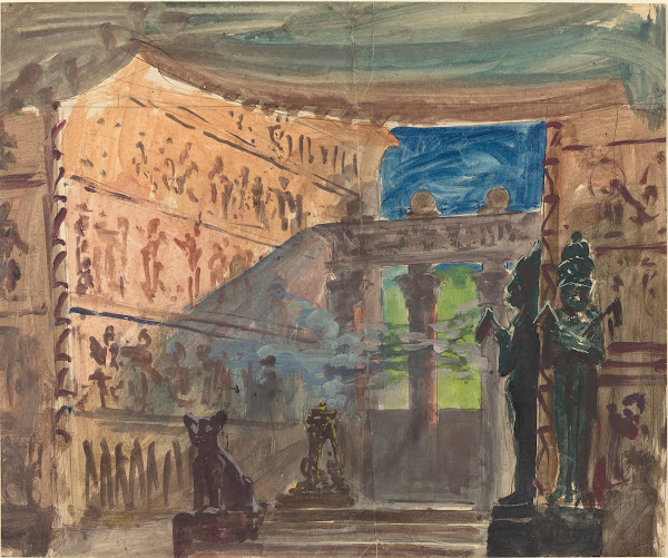 Interior of an Ancient Egyptian Temple c1888