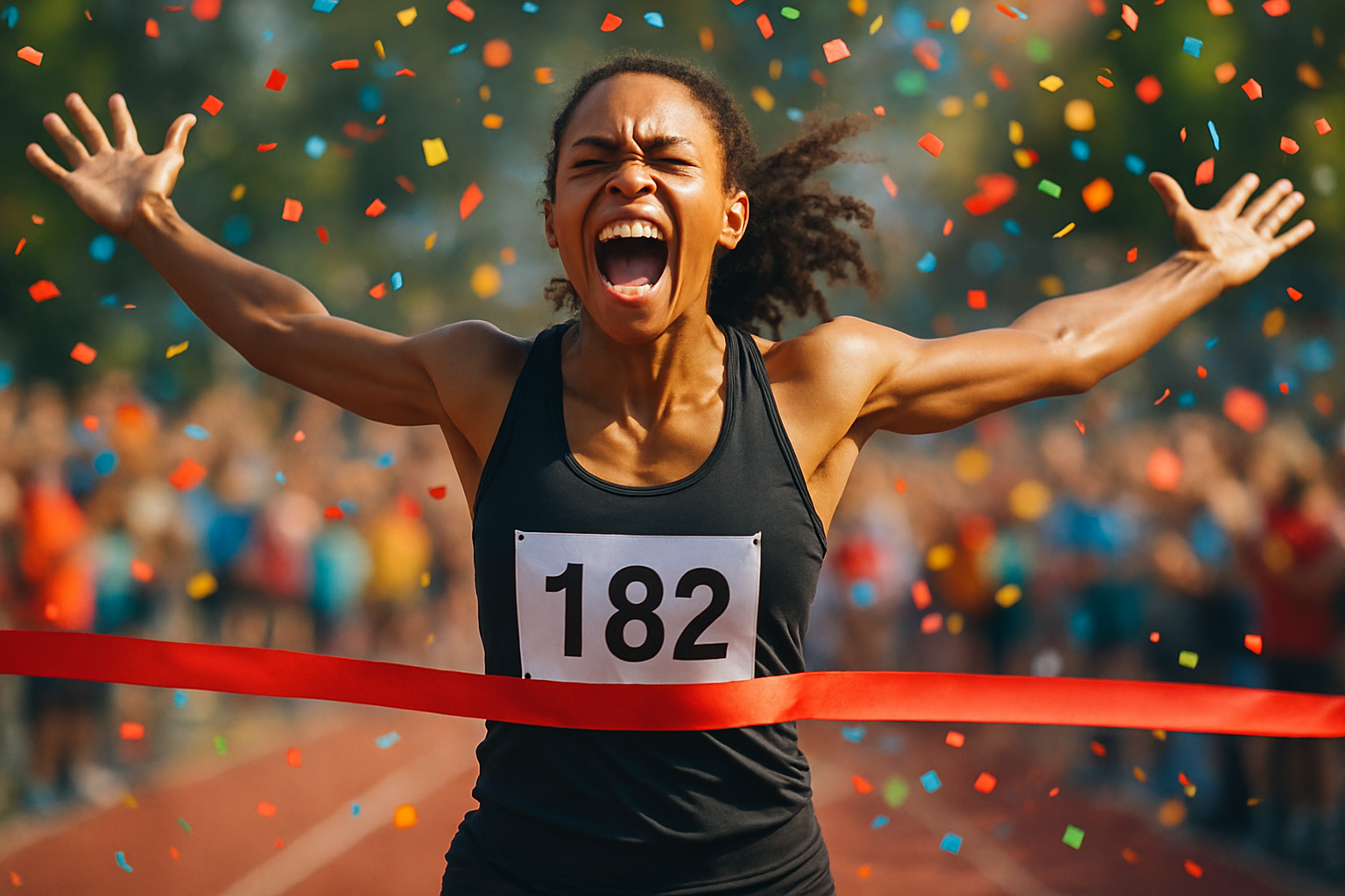 Mujeres corredoras en competencia