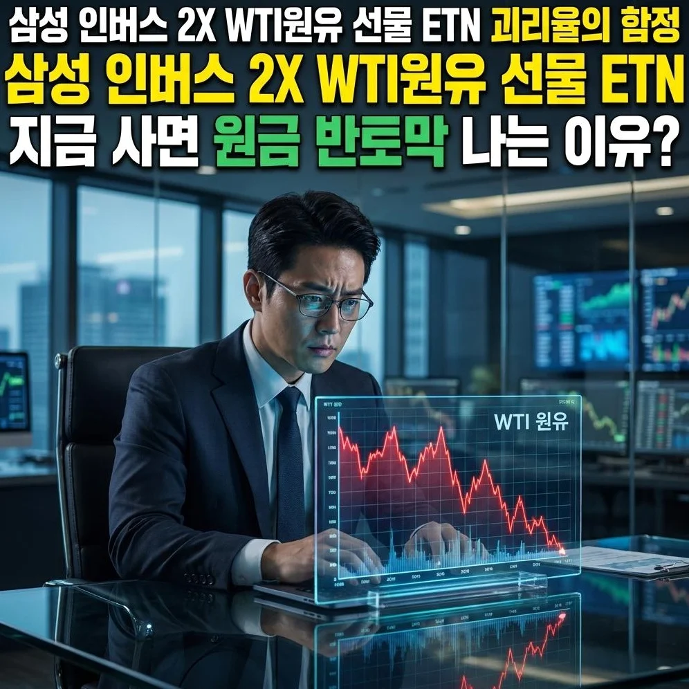 원유 인버스 2X로 '인생 한 방' 노리다 쪽박 차는 이유: 초보자가 절대 모르는 괴리율의 함정