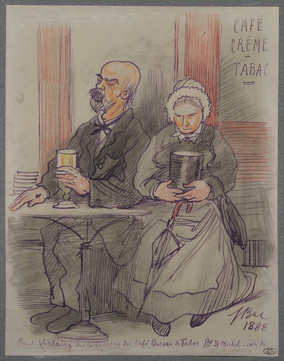 Paul Verlaine sur la terrasse 1888