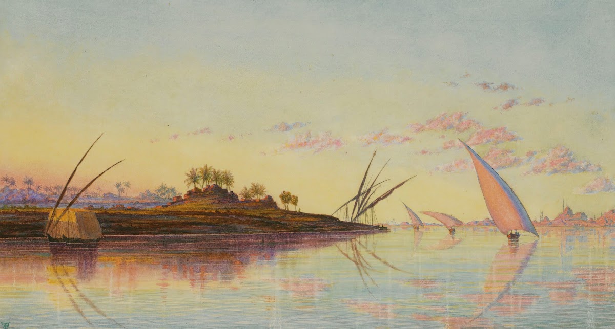 View On The Nile Near Cairo Egypt