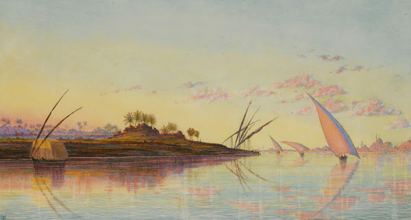 View On The Nile Near Cairo Egypt