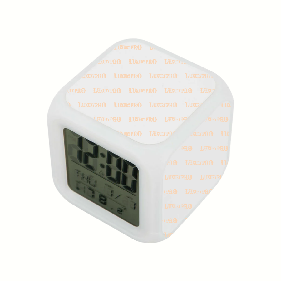 Heat transfer LED colorful color changing alarm clock