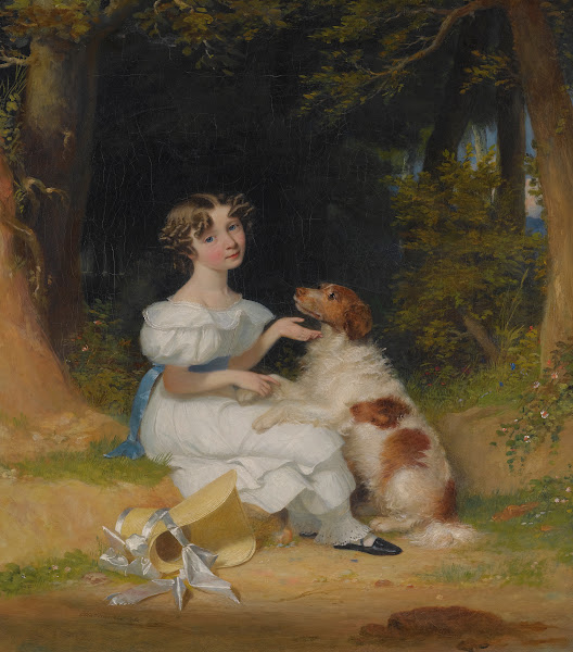 A Girl With Her Spaniel 1832