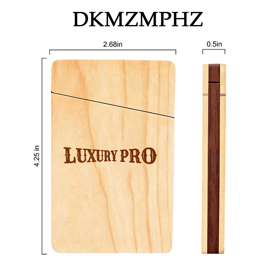 Carved Wooden Business Card Box