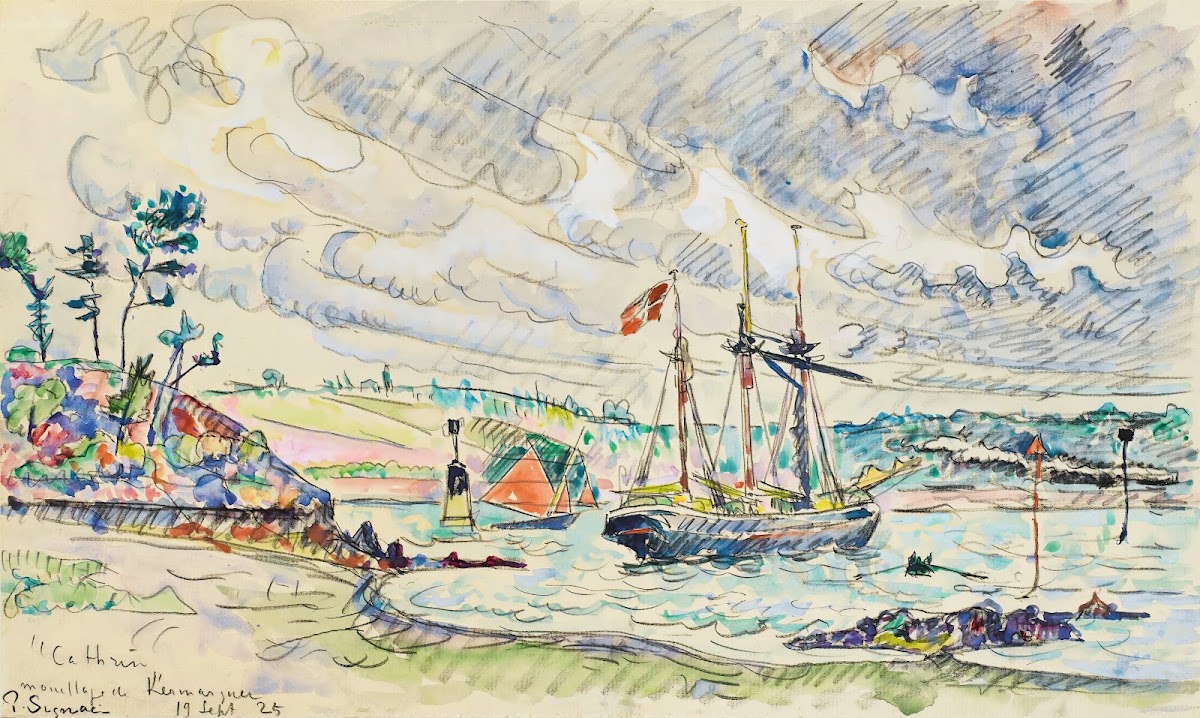 Cathrin À Lancre Mouillage De Kermarquer Embouchure Du Trieux 1925