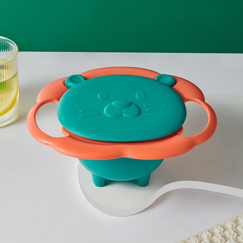 Rotatable children's bowl, 19 cm, PP, non-slip