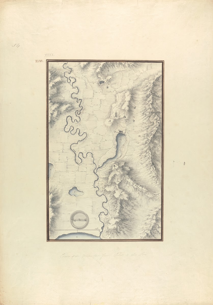 Topographical Map of the Course of the Meander River Ancient Maender River Now M