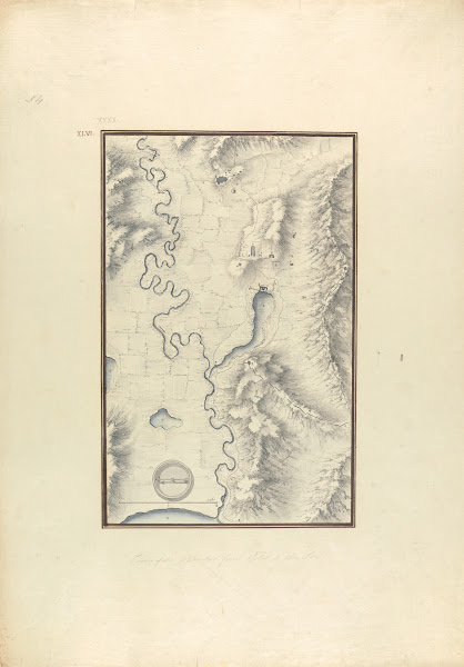 Topographical Map of the Course of the Meander River Ancient Maender River Now M