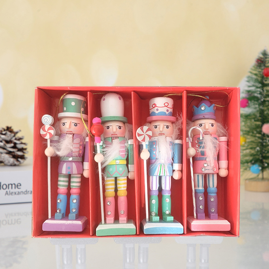 Wooden Nutcracker Ornament, 12 cm