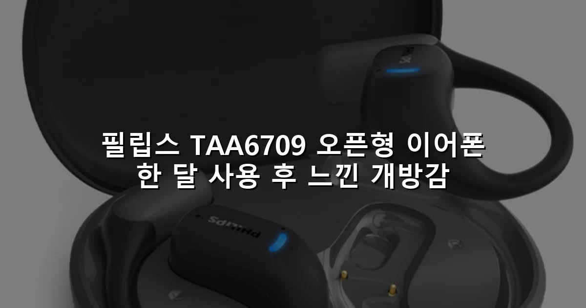 필립스 TAA6709 오픈형 이어폰 한 달 사용 후 느낀 개방감