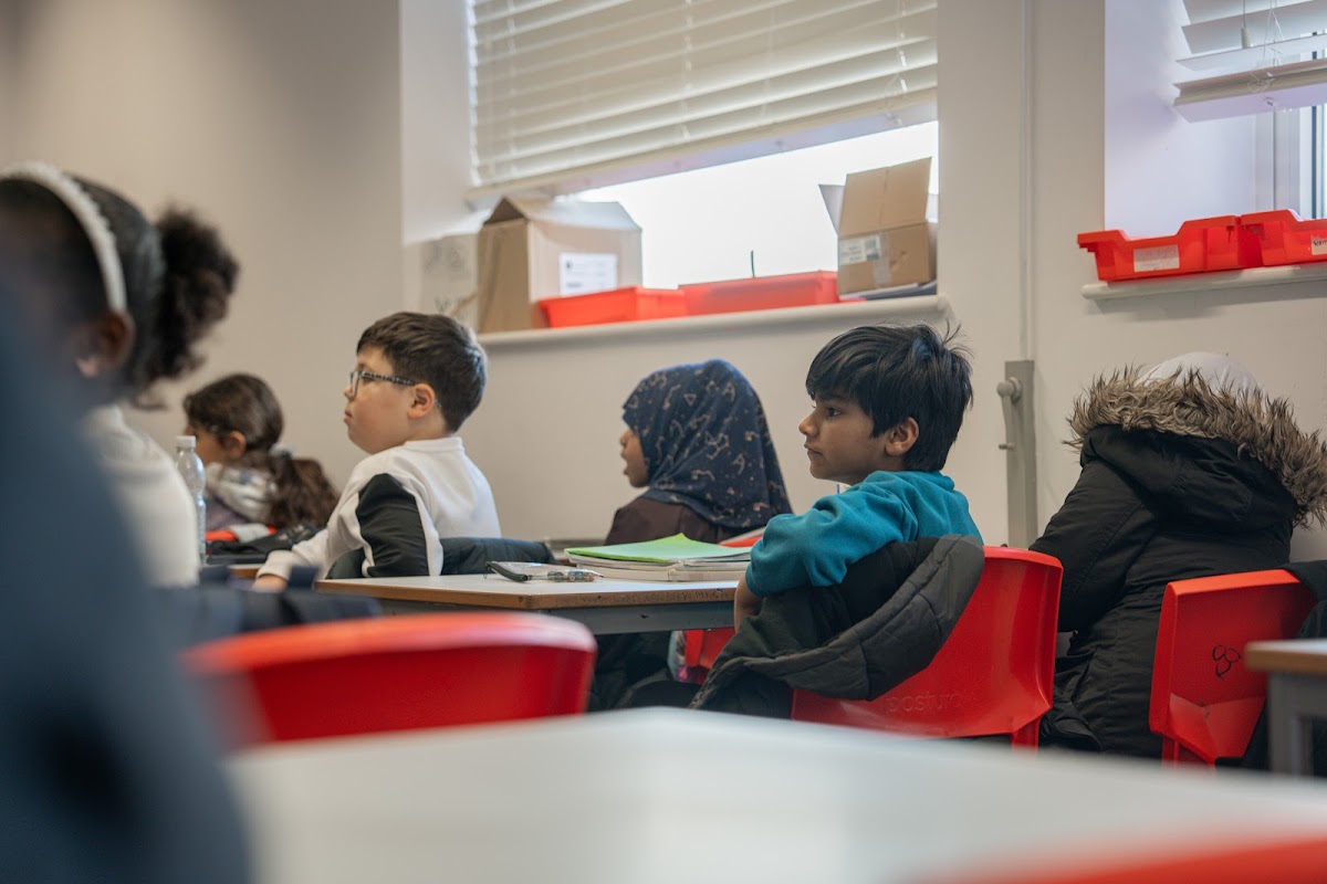 Students listening during the lesson