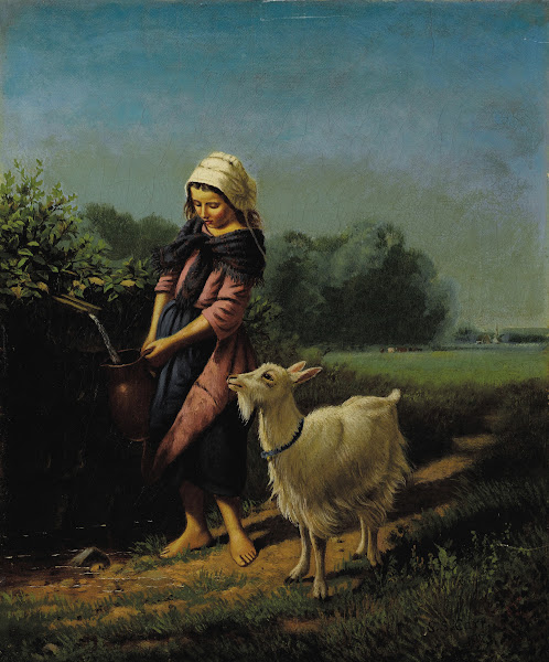 Girl Fetching Water with Goat 1873