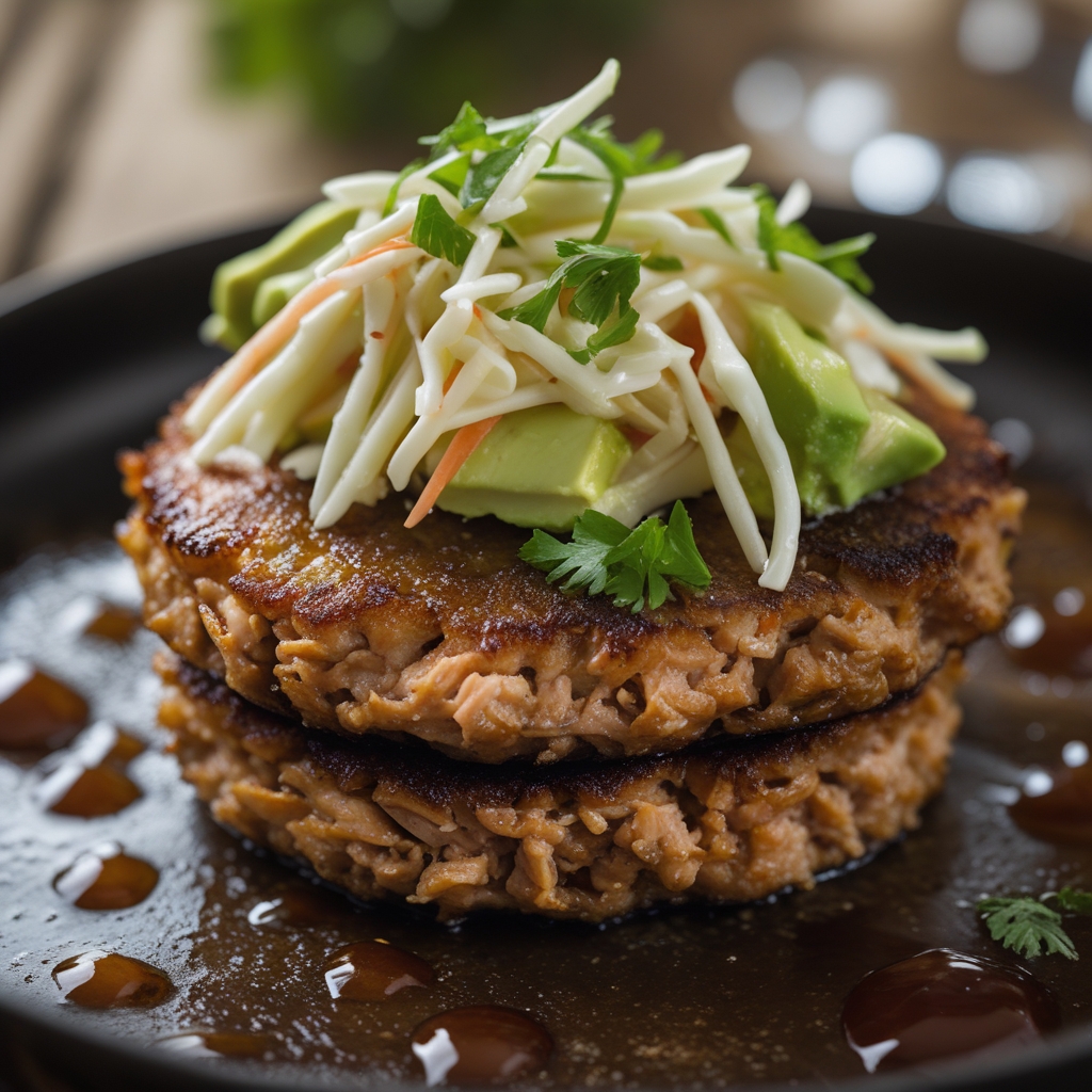 Final Chipotle Tuna Cakes with Creamy Avocado Citrus Slaw