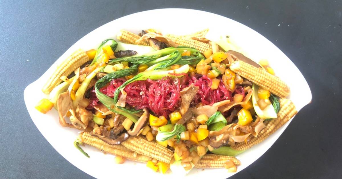 Miến thanh long trộn cùng rau củ 🌽 🥬🌶 | Món chay