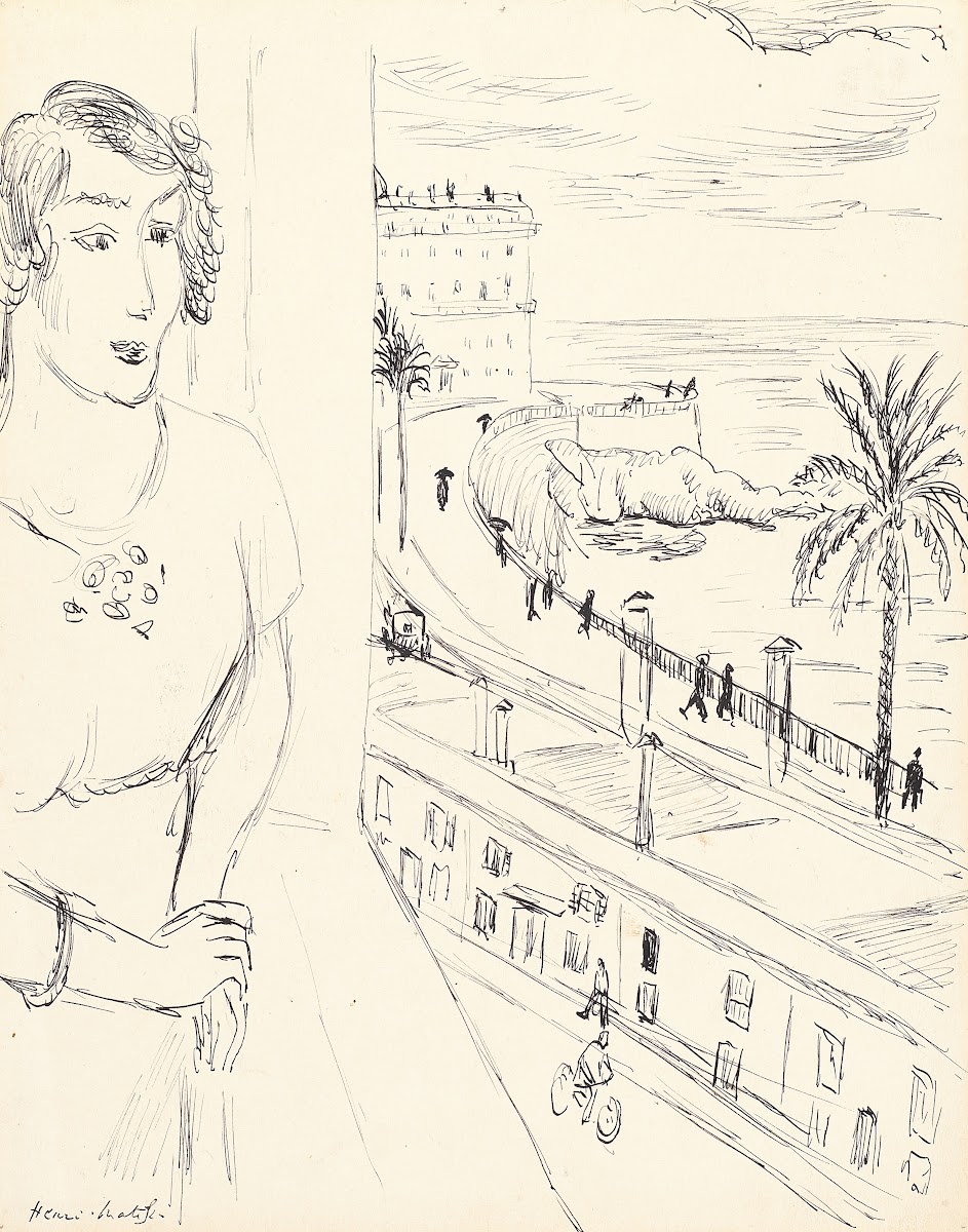 Femme PrèS De La FenêTre Nice 1921