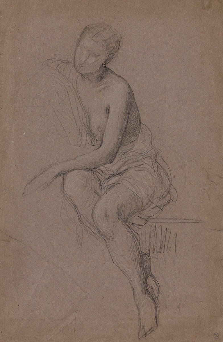 Femme nue assise