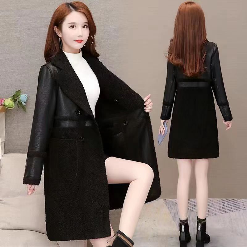 Reversible teddy jacket for women, mid-length