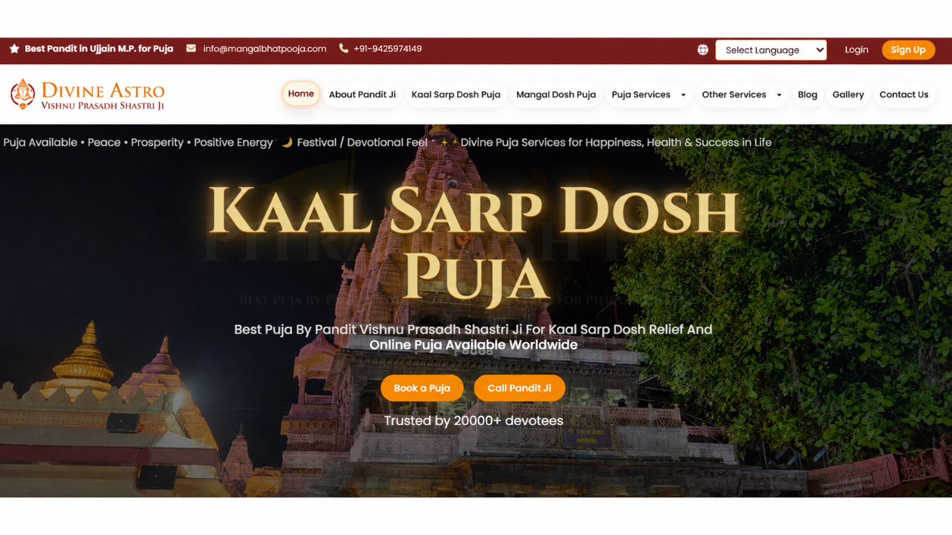 Kaal Sarp Dosh Puja in Ujjain