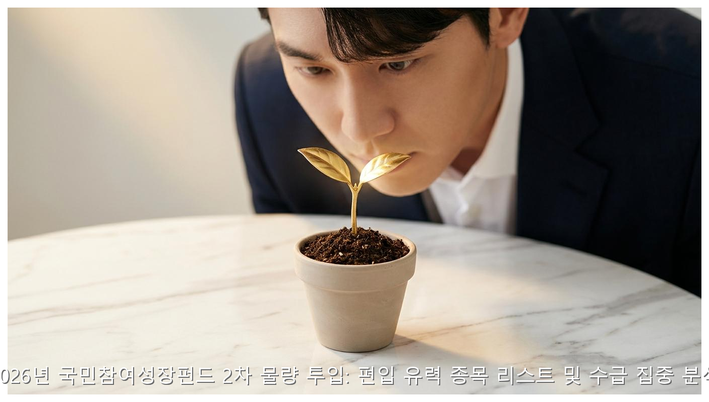 2026년 국민참여성장펀드 2차 물량 투입: 편입 유력 종목 리스트 및 수급 집중 분석 핵심 안내 및 분석 인포그래픽 (6)