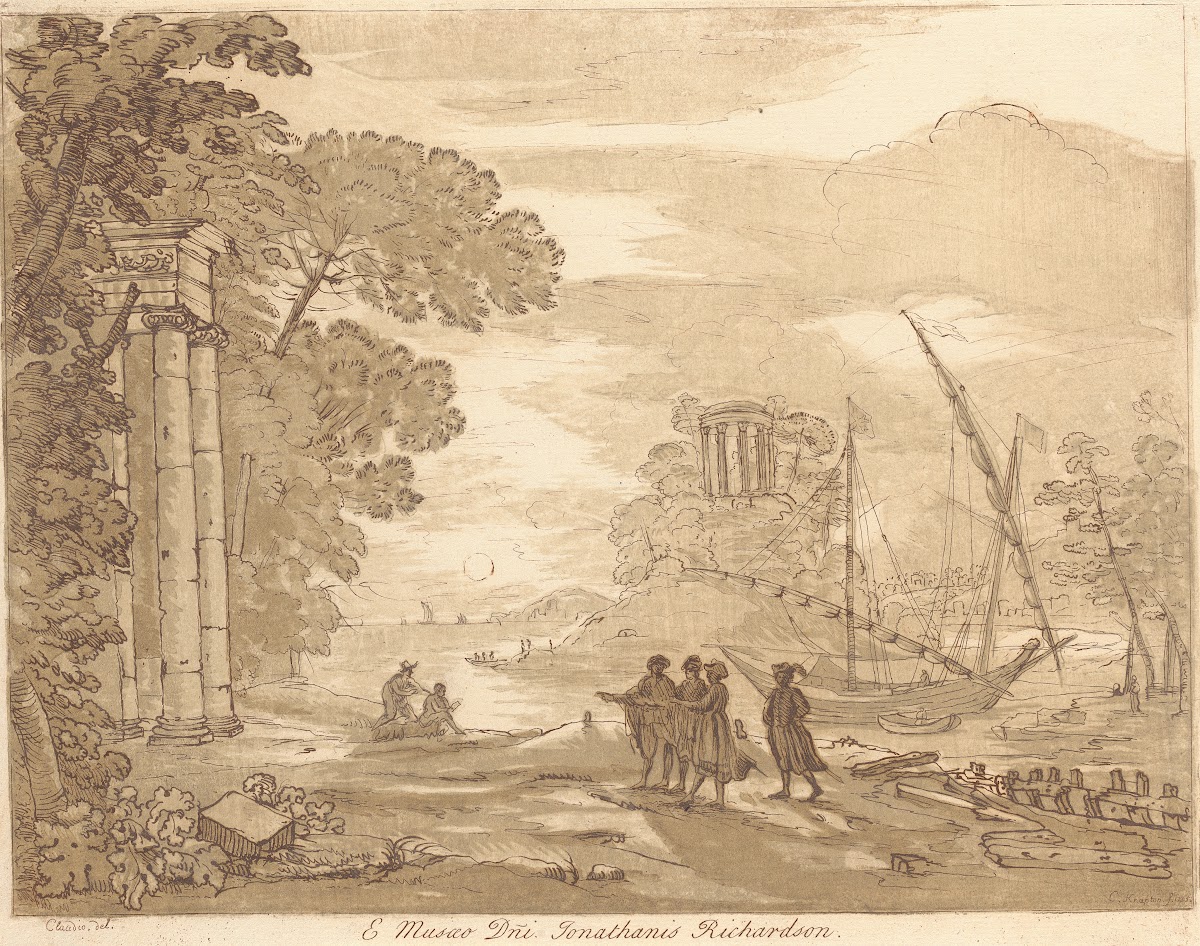 Landscape with explorers 1740