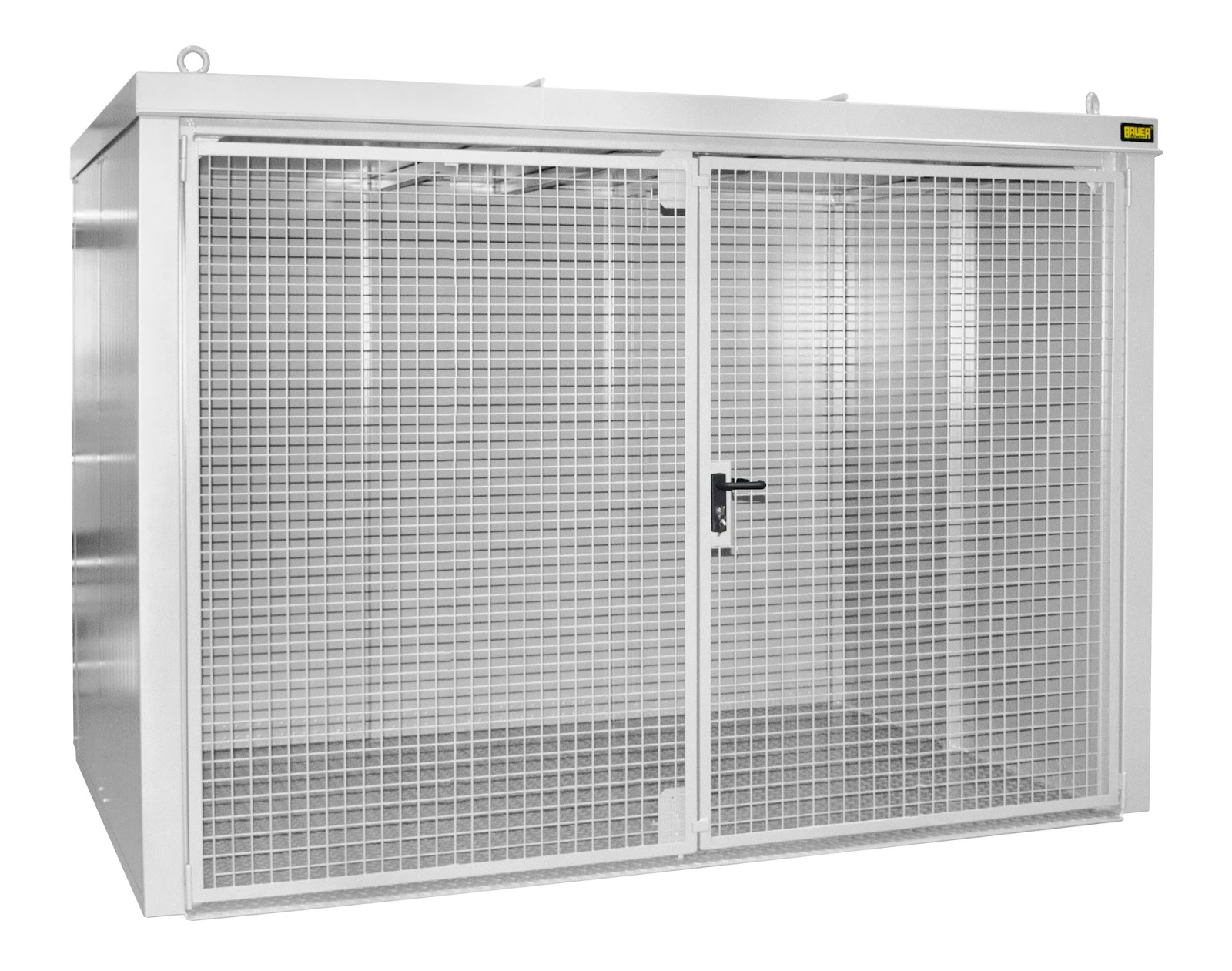 Gasflessen-container GFC-B M5, gelakt, Grijswit