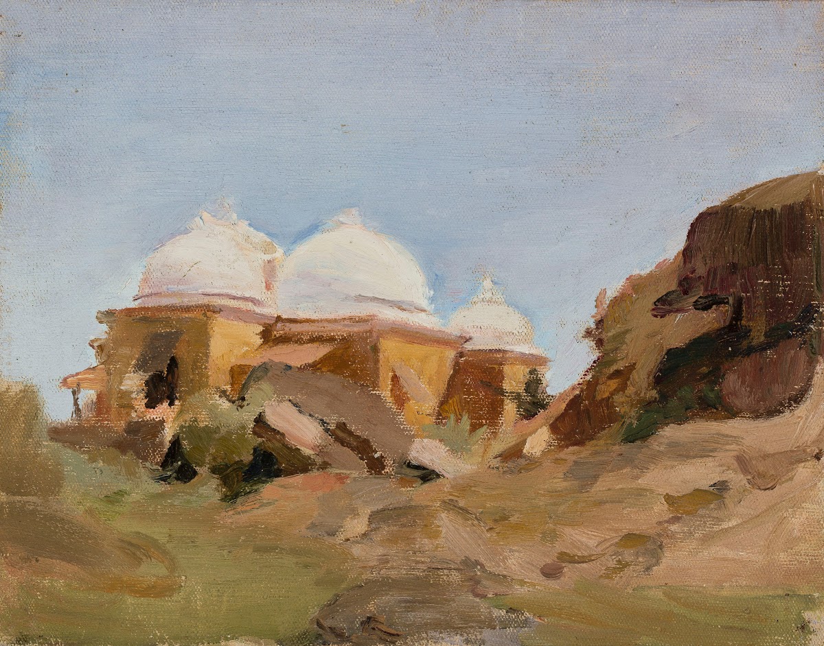 Temple with white domes From the journey to India 1907