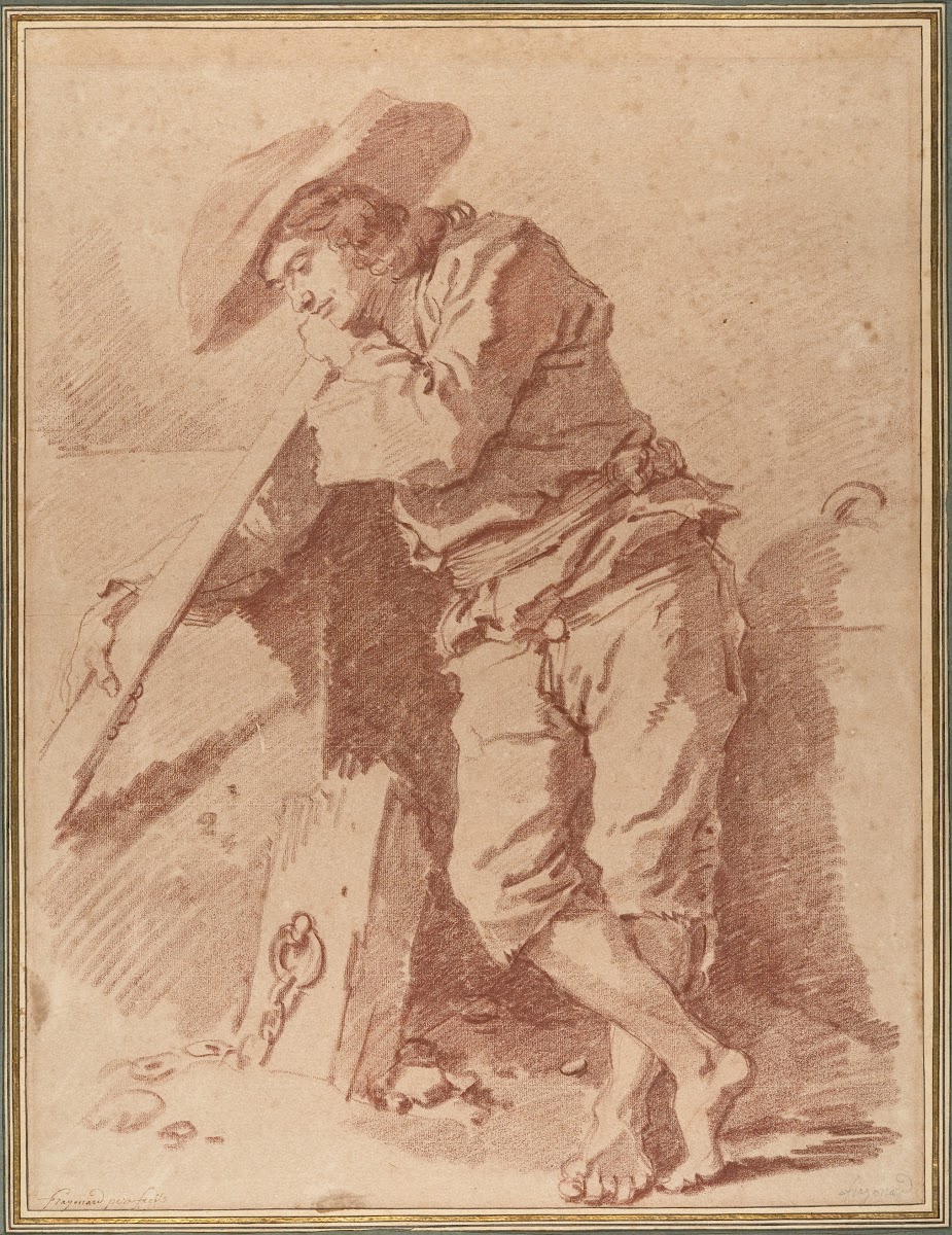 A Fisherman Leaning on an Oar 1774