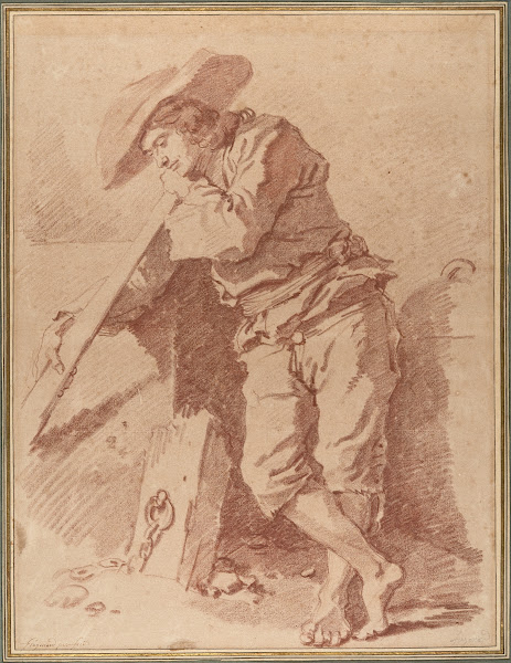 A Fisherman Leaning on an Oar 1774