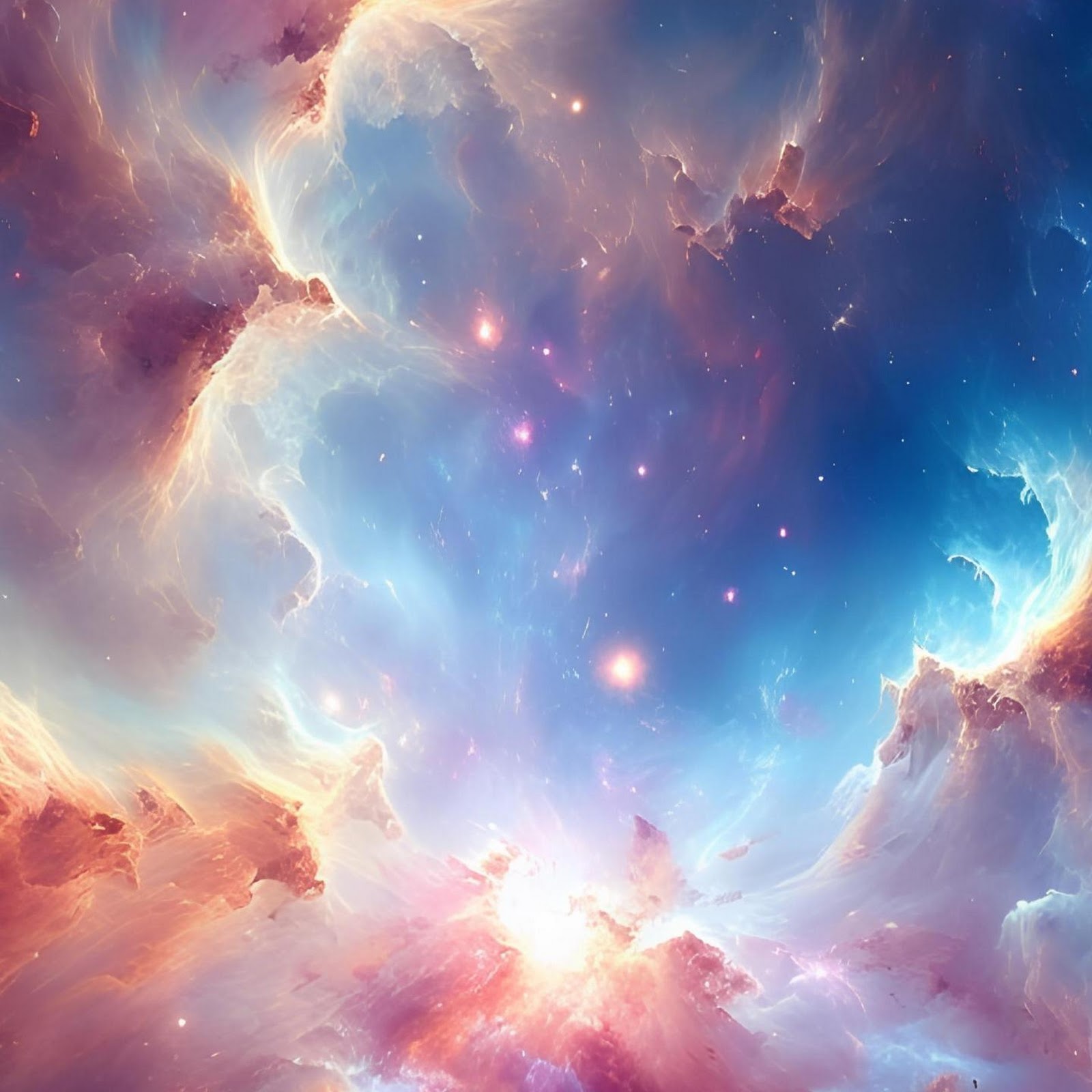 Download Bright Cosmic Nebula Clouds 2K iPhone