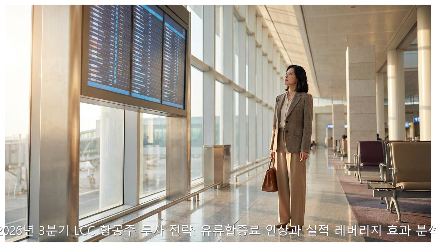 2026년 3분기 LCC 항공주 투자 전략: 유류할증료 인상과 실적 레버리지 효과 분석 핵심 안내 및 분석 인포그래픽 (3)