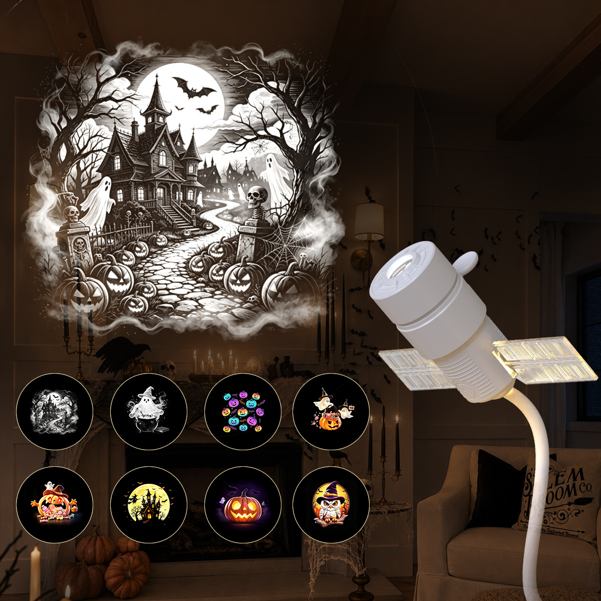 USB Starry Sky Projection Lamp with Motif Discs