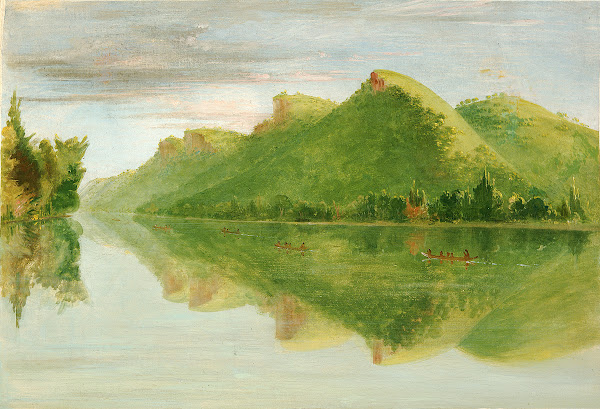 View On The Upper Mississippi Beautiful Prairie Bluffs 1835 1836