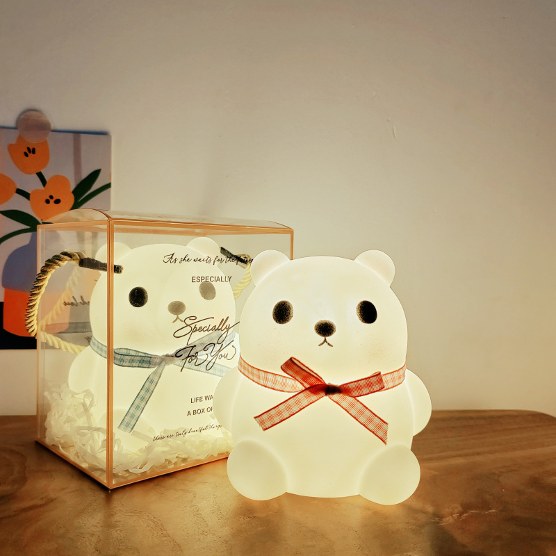 Small night lamp, cartoon design, rechargeable