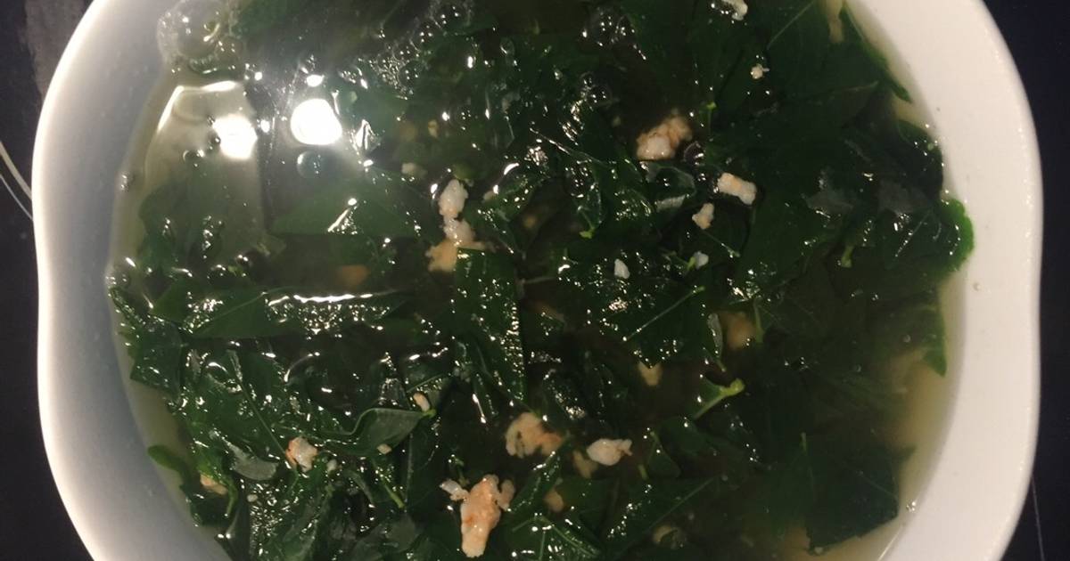 Canh rau ngót nấu tôm