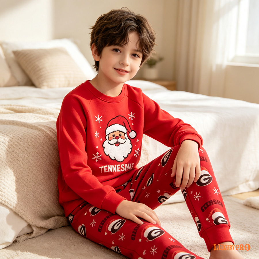 AOP YF Kids' Raglan‑Sleeve Pajamas