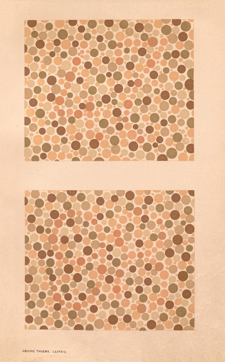 Stillings pseudo isochromatic plates for testing color perception Pl19 1929