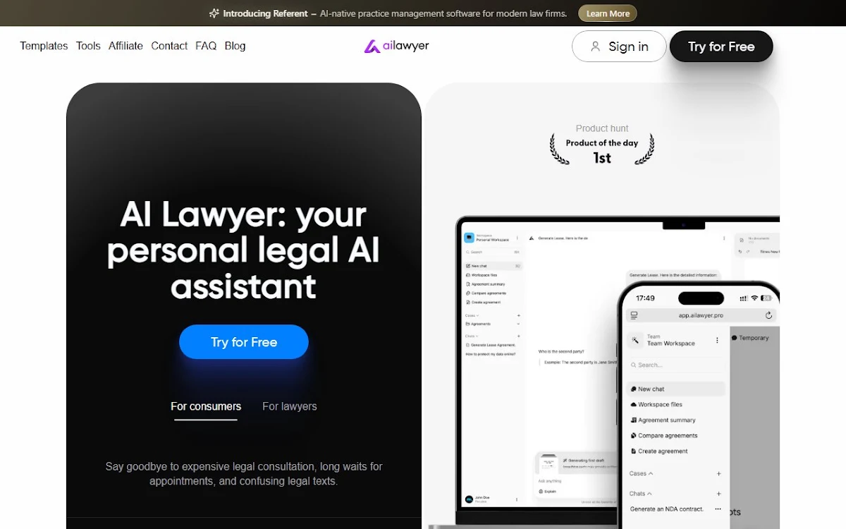 Captura de AI Lawyer