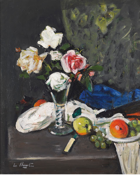 Still Life With Fruit And Roses In A WineGlass