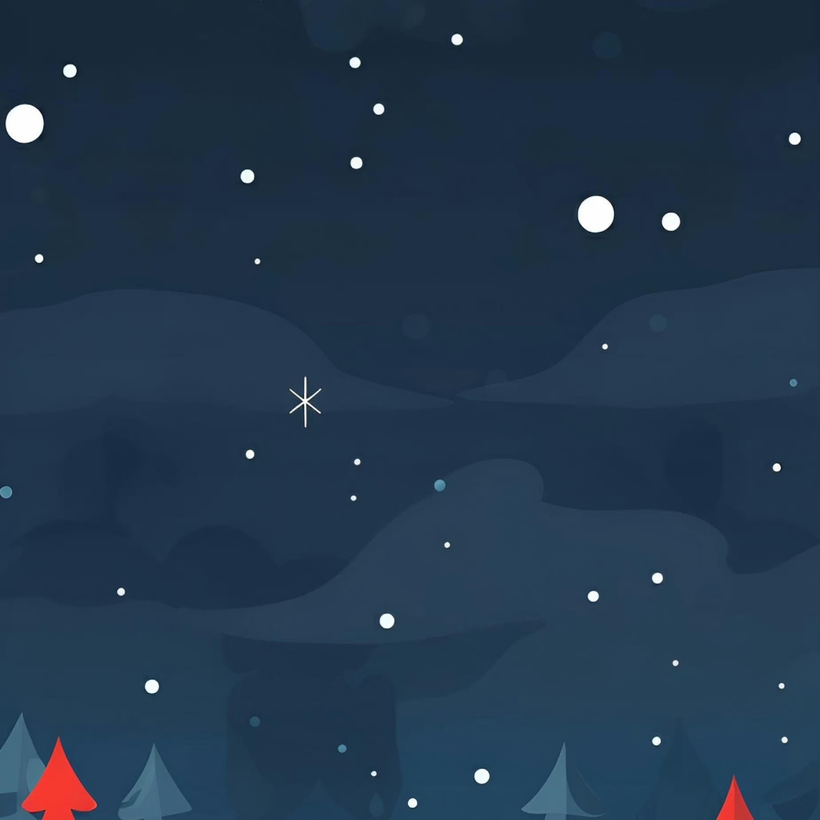 Download Winter Landscape, Christmas Illustration, Snowy Forest, Holiday Season Art 2K iPhone