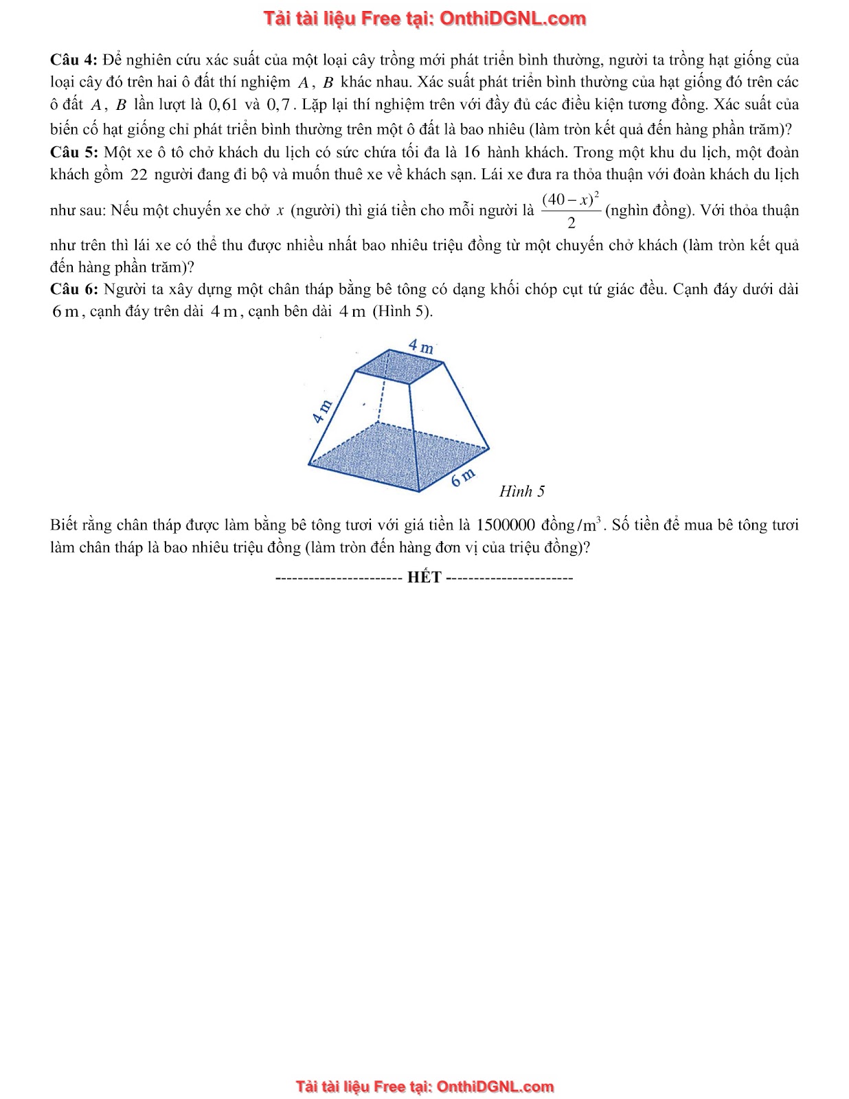 32 đề phát triển minh họa môn toán - có đáp án