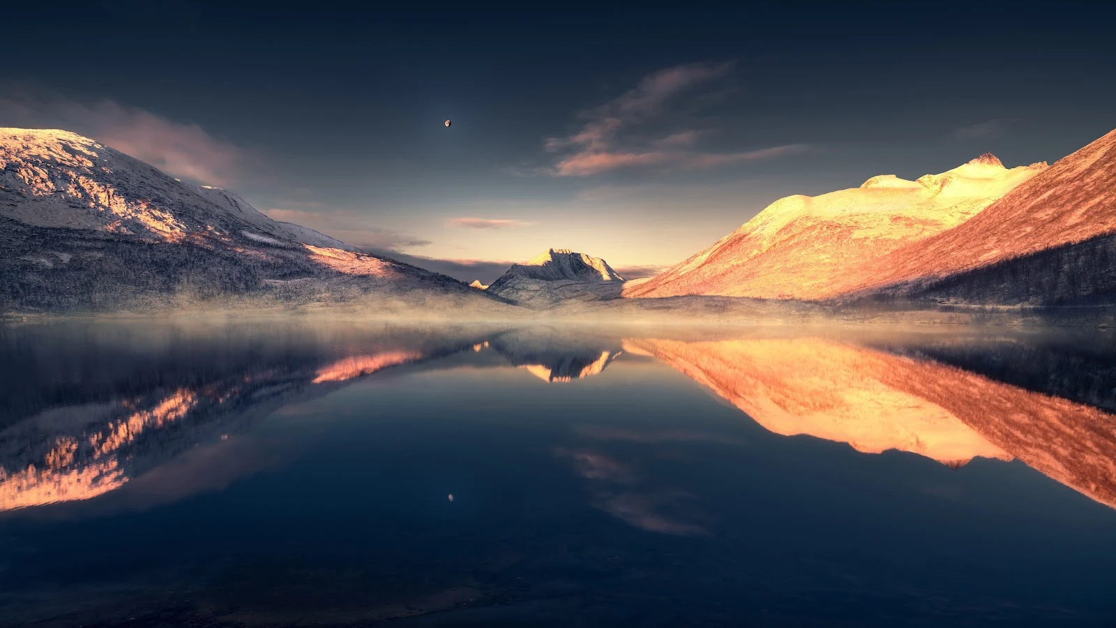 Landscape, Lake, Mountains, Reflection, Nature 8K Desktop, iPhone Wallpaper Background