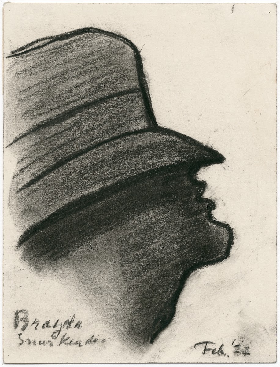 Kop van een snurkende man Brayda 1922