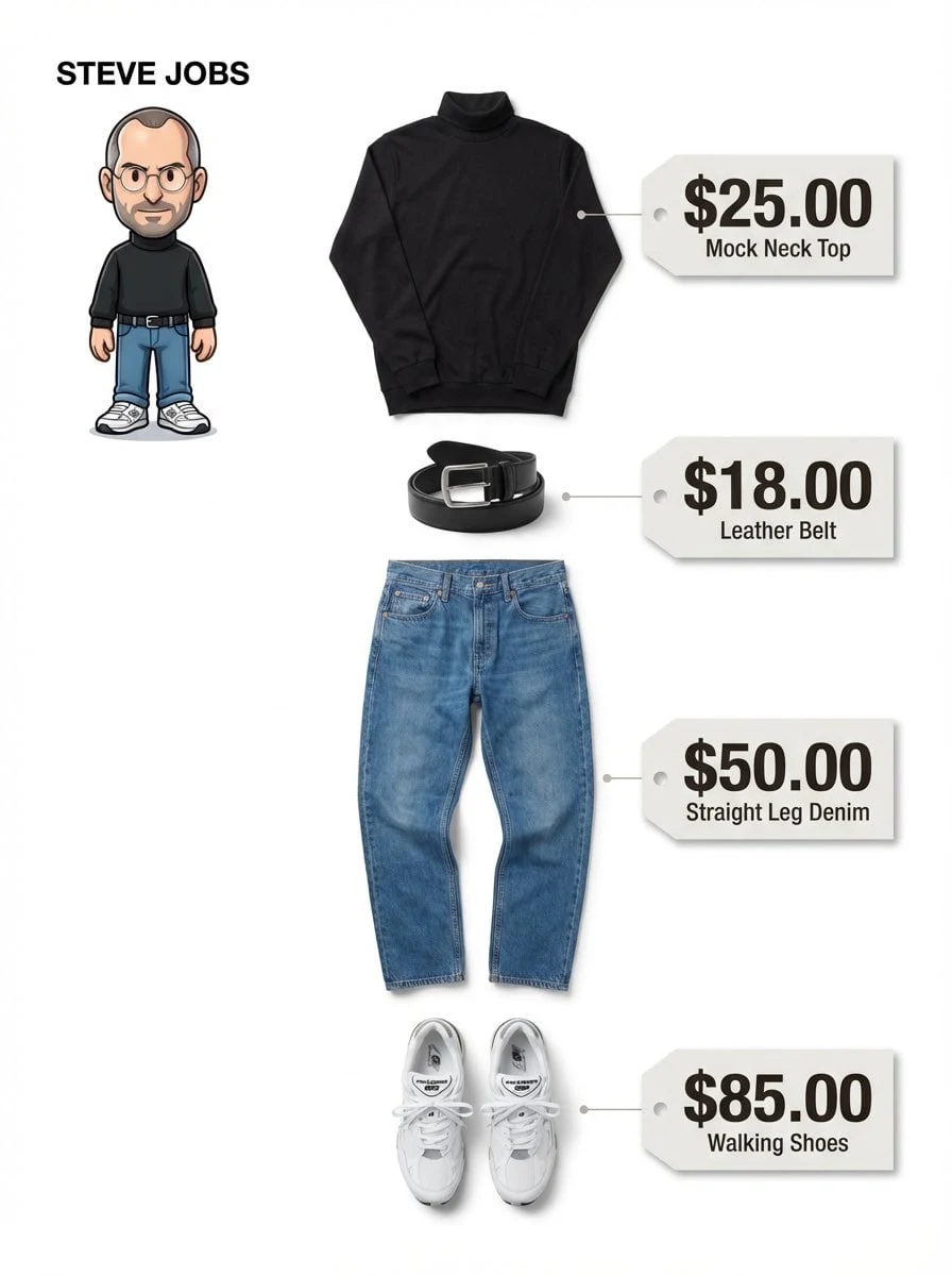 Crea una infografía de moda limpia y minimalista a partir de una foto de referencia de una persona.
