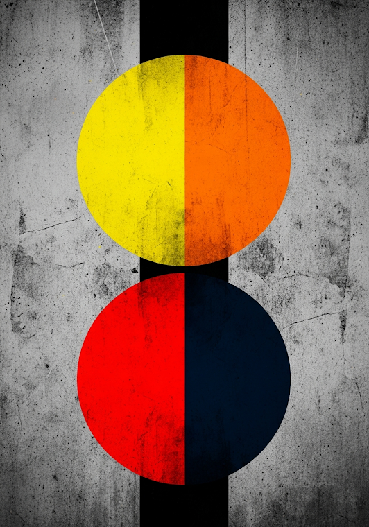 Abstract Geometric Circles Grungy