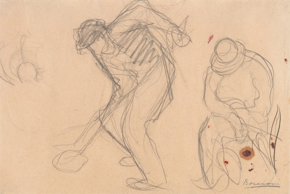 Study for The Street Pavers Two Workmen 1914