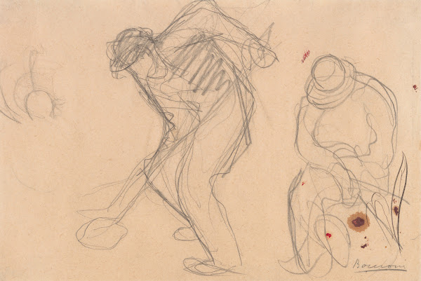 Study for The Street Pavers Two Workmen 1914